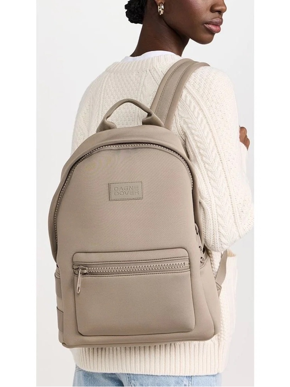 DAGNE DOVER - Dakota Neoprene Backpack, Khaki, Large, NEW